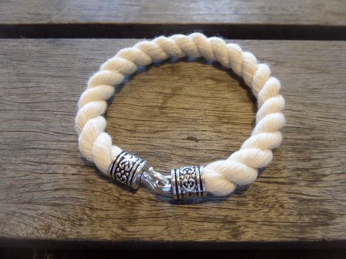 off white cotton nautical bracelet
