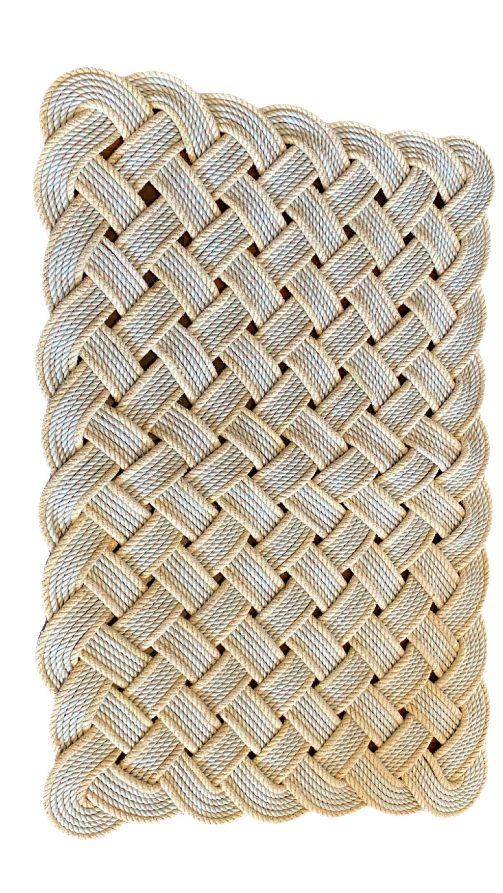 Silver & Yellow Rope Rug 24" x 36"  | Handwoven in Alaska