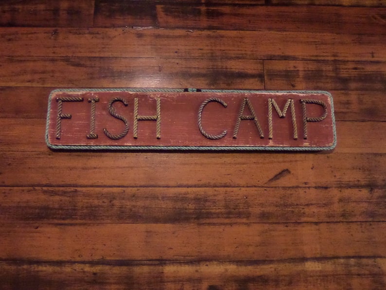 FISH CAMP sign