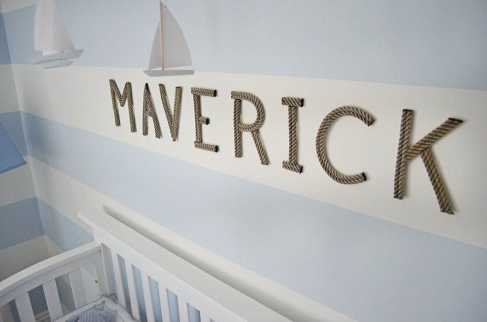 8 Inch Rope Letter / Number MADE TO ORDER - Alaska Rug Company