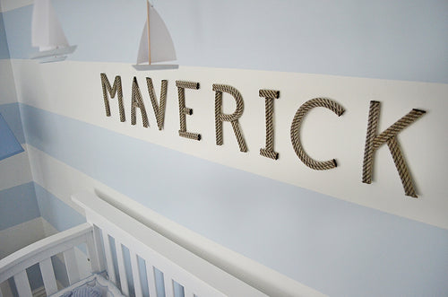 8 Inch Rope Letter / Number MADE TO ORDER - Alaska Rug Company