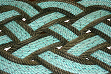 Rope Rug Green with Double Brown Accent 36" x 12" - Alaska Rug Company