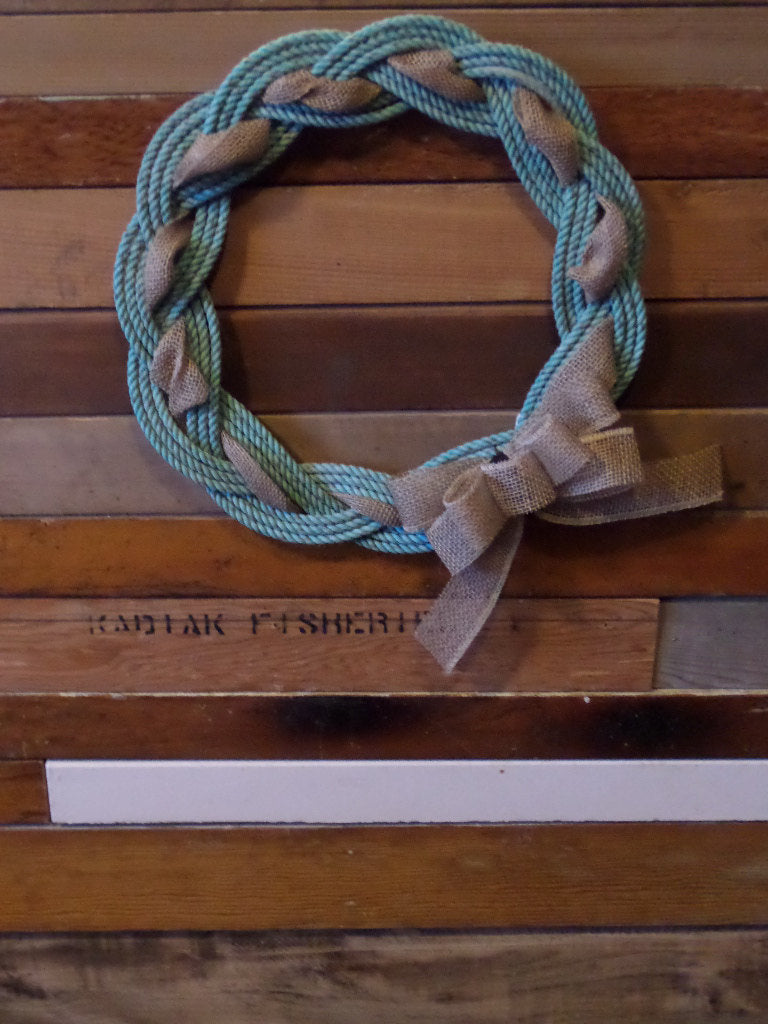 Rope Wreath 16" Recycled Rope - Alaska Rug Company