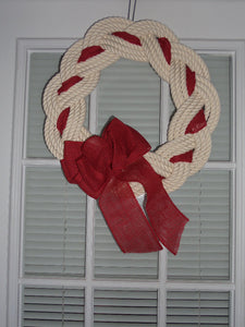 Rope Wreath Off White Cotton Rope 16" - Alaska Rug Company