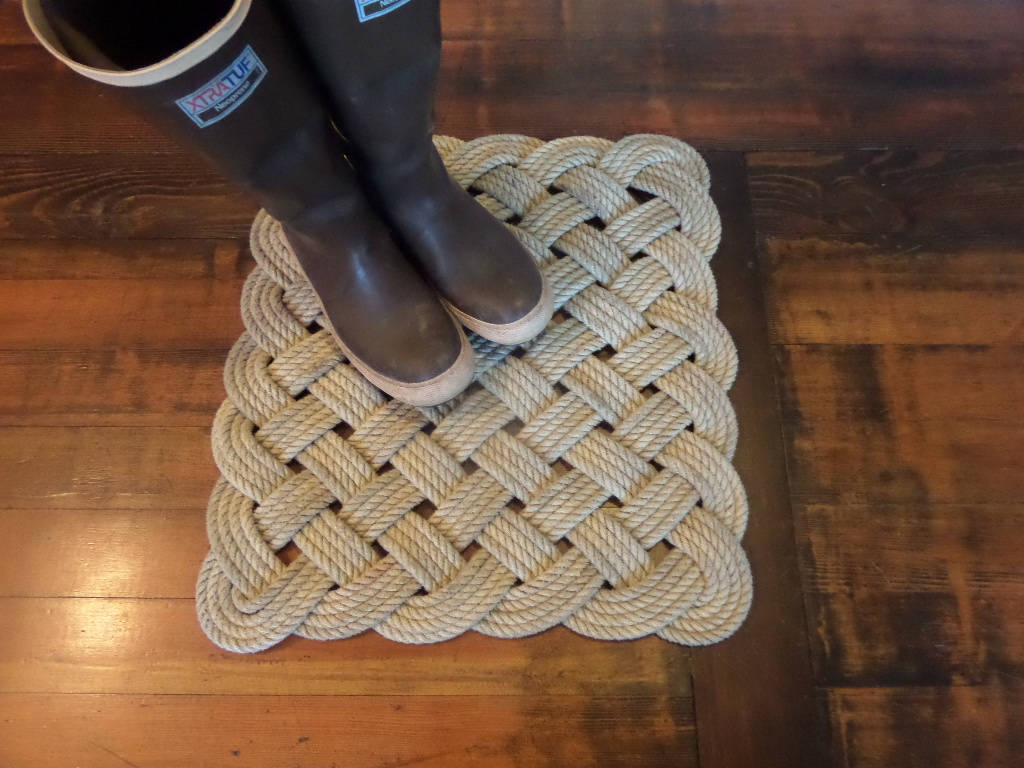 Rope Rug 20" x 20" Natural - Alaska Rug Company