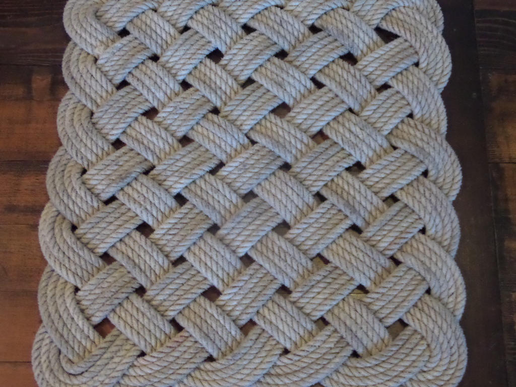 Rope Rug 20" x 20" Natural - Alaska Rug Company