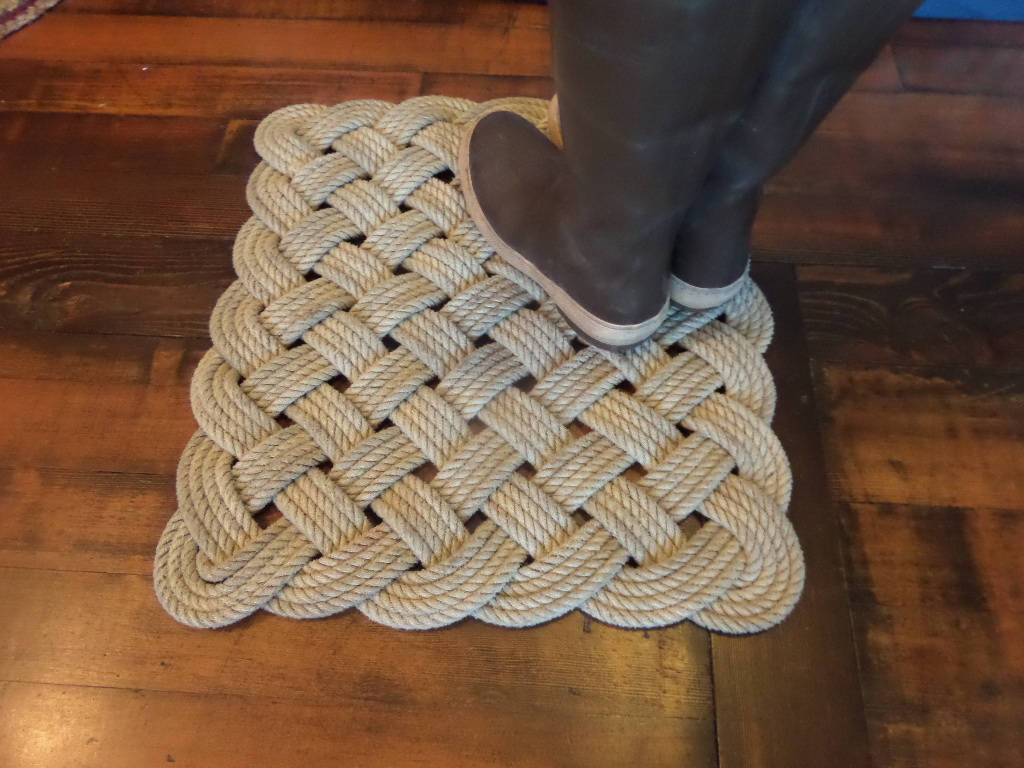 Rope Rug 20" x 20" Natural - Alaska Rug Company