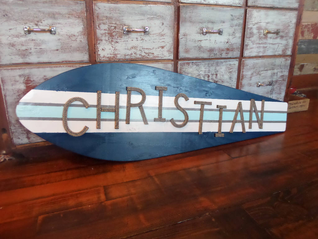 Surfboard Sign With MADE TO ORDER Name or Numbers - Alaska Rug Company