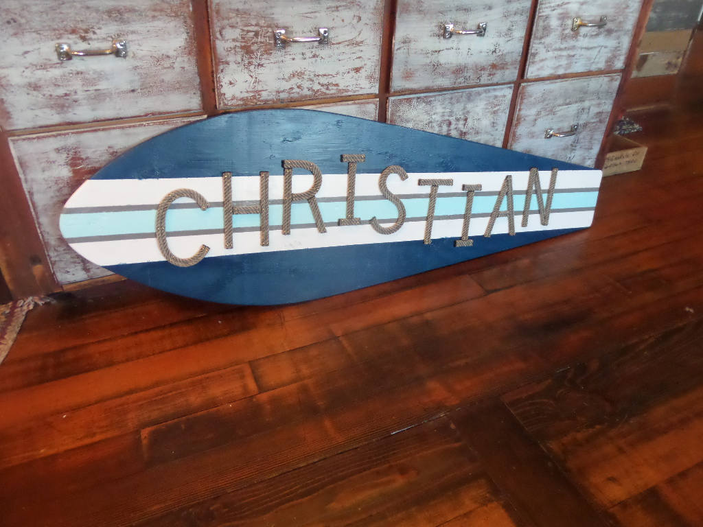 Surfboard Sign With MADE TO ORDER Name or Numbers - Alaska Rug Company
