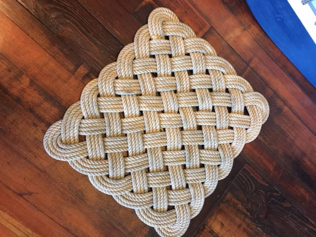 Rope Rug 20" x 20" Natural - Alaska Rug Company