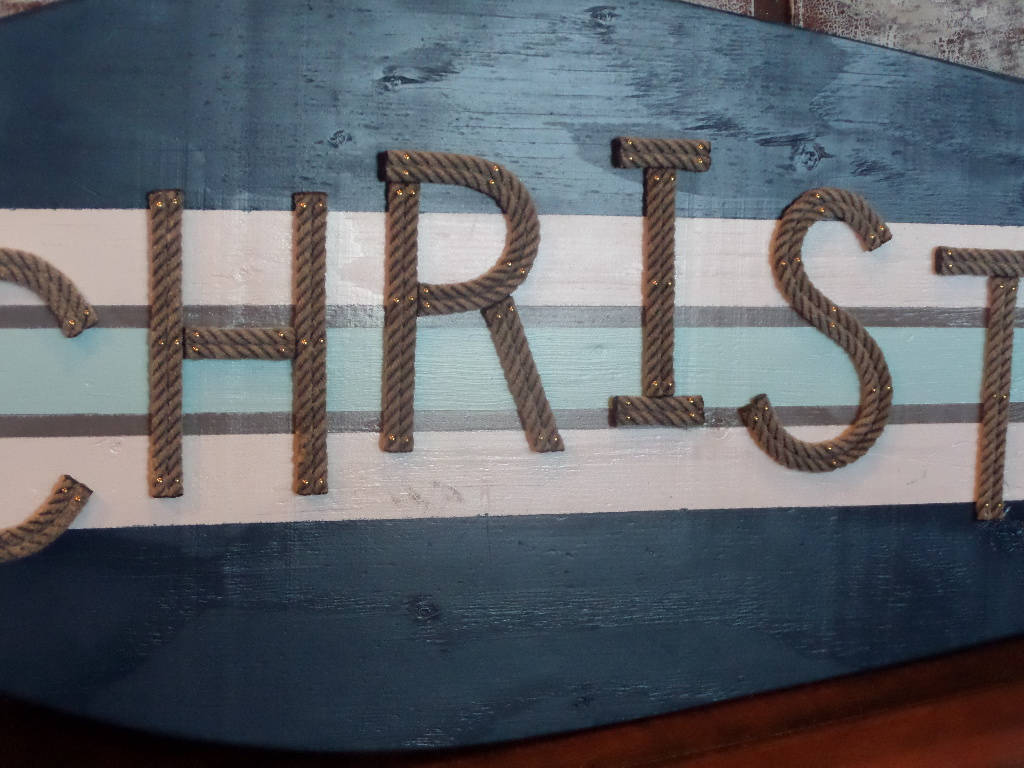 Surfboard Sign With MADE TO ORDER Name or Numbers - Alaska Rug Company