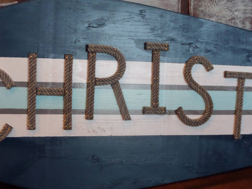Surfboard Sign With MADE TO ORDER Name or Numbers - Alaska Rug Company