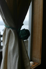 Knotted Monkey Fist Curtain Tie Back -Green - Alaska Rug Company