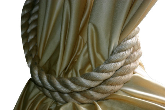 Thick Rope Curtain Tie Backs-Beige - Alaska Rug Company