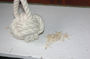 Monkey Fist Knotted Bookend or Doorstop -Cotton - Alaska Rug Company