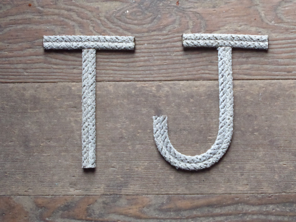 8 Inch Rope Letter / Number MADE TO ORDER - Alaska Rug Company