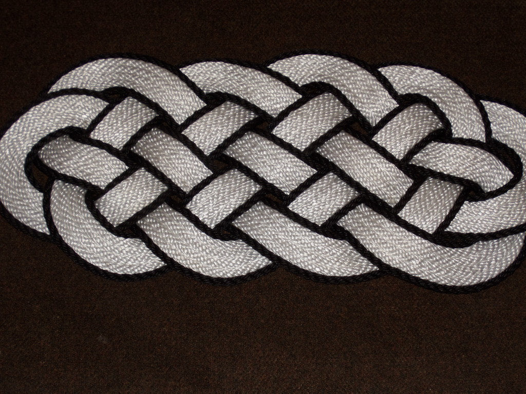 White with Black Accent Rug  30 x 12" - Alaska Rug Company