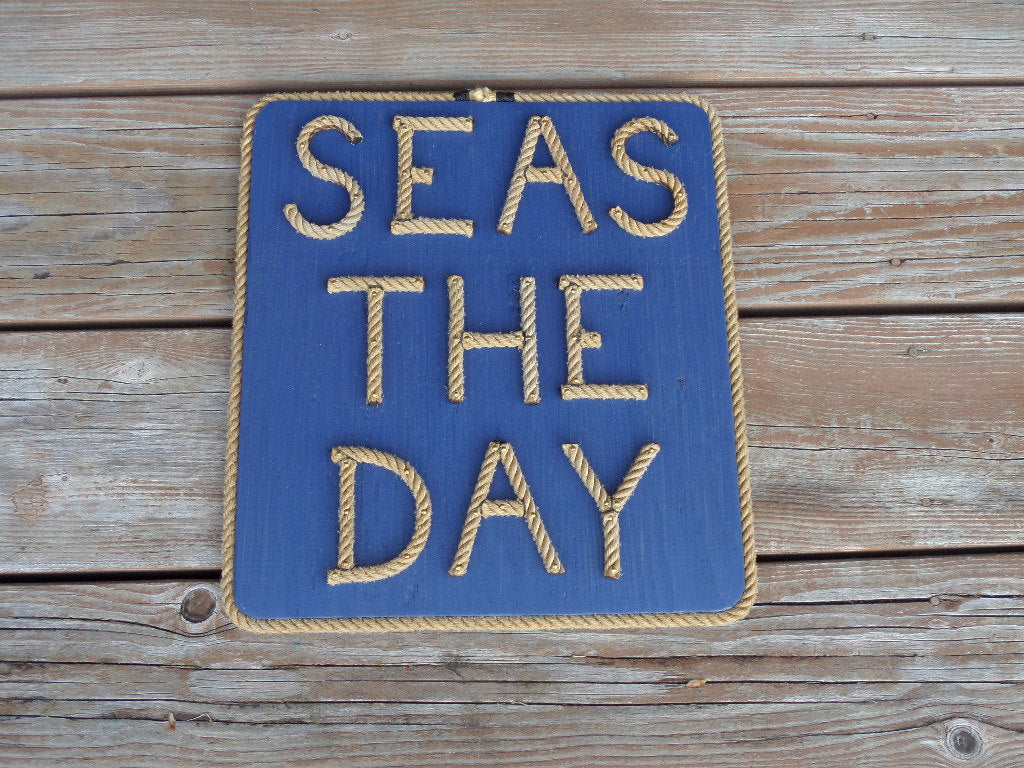 SEAS THE DAY Sign (stacked) - Alaska Rug Company