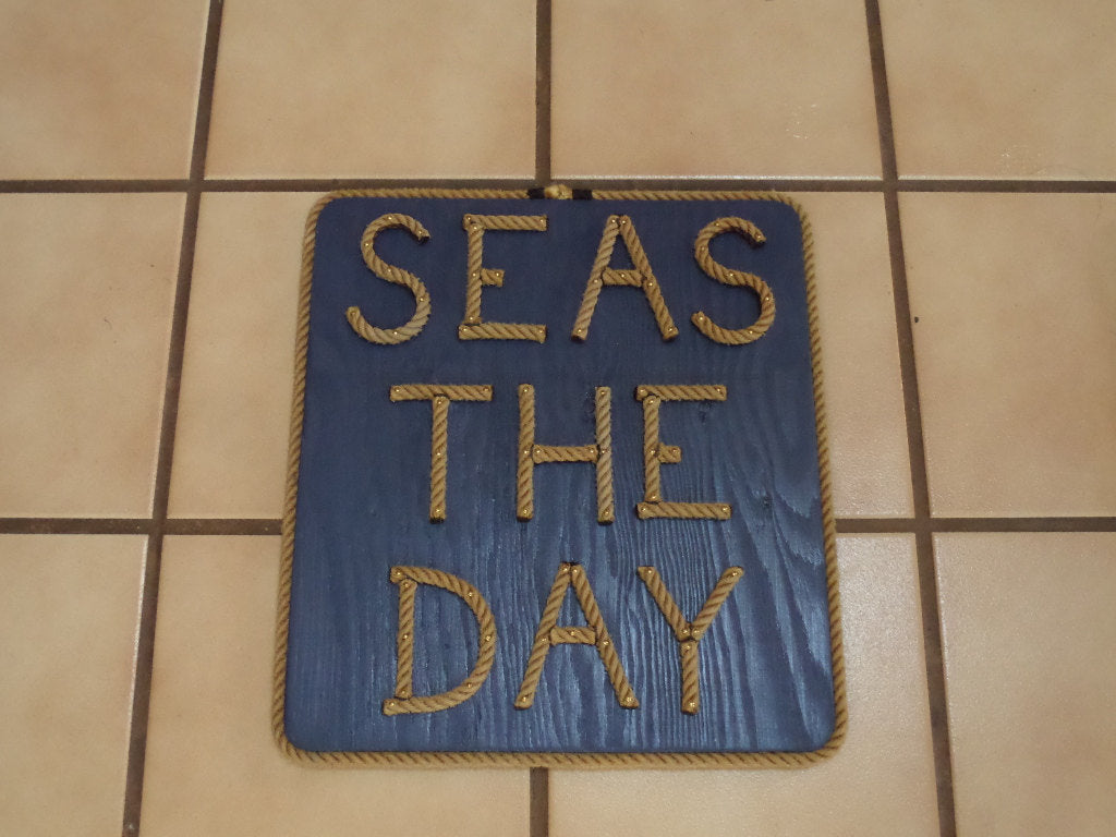 SEAS THE DAY Sign (stacked) - Alaska Rug Company