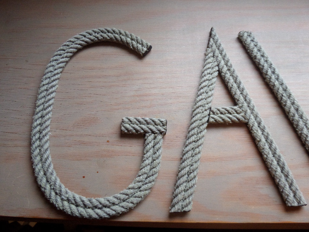 6 Inch Rope Letter / Numbers MADE TO ORDER - Alaska Rug Company