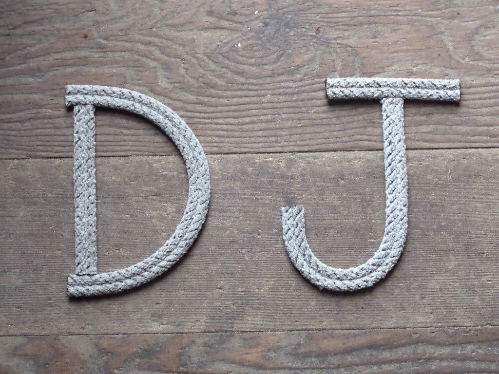 6 Inch Rope Letter / Numbers MADE TO ORDER - Alaska Rug Company