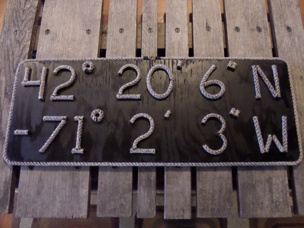 Latitude & Longitude Sign - Alaska Rug Company