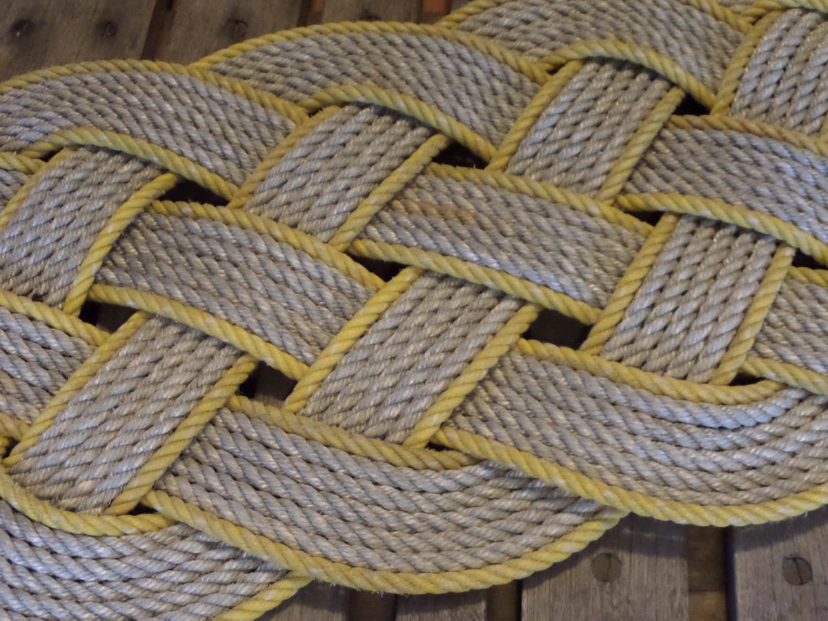 32x12 Inch Rug Silver & Yellow Rope Rug 32