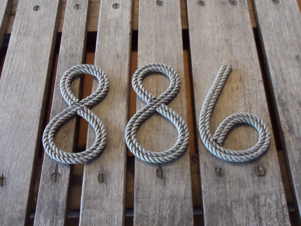 8 Inch Rope Letter / Number MADE TO ORDER - Alaska Rug Company