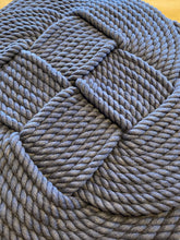 Navy Cotton Rope Bathmat 21" diameter