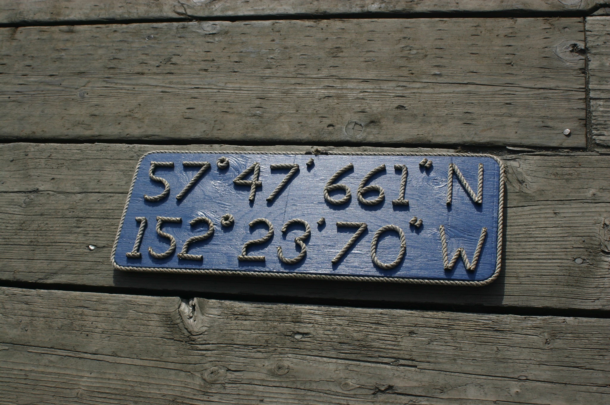 Latitude & Longitude Sign - Alaska Rug Company