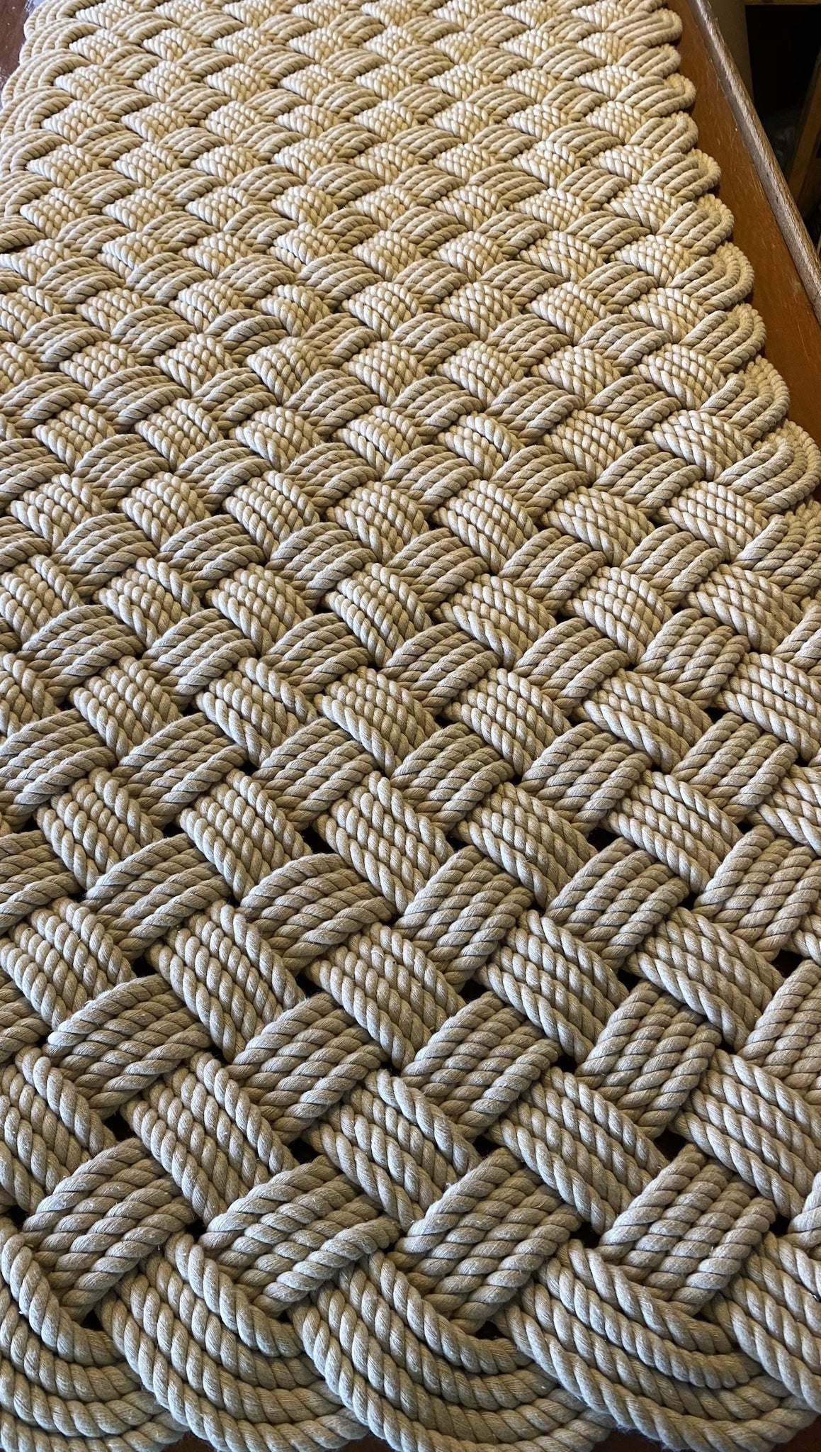 Nautical Rope Rug – Large Bath Mat – Off White 100% Cotton Rope